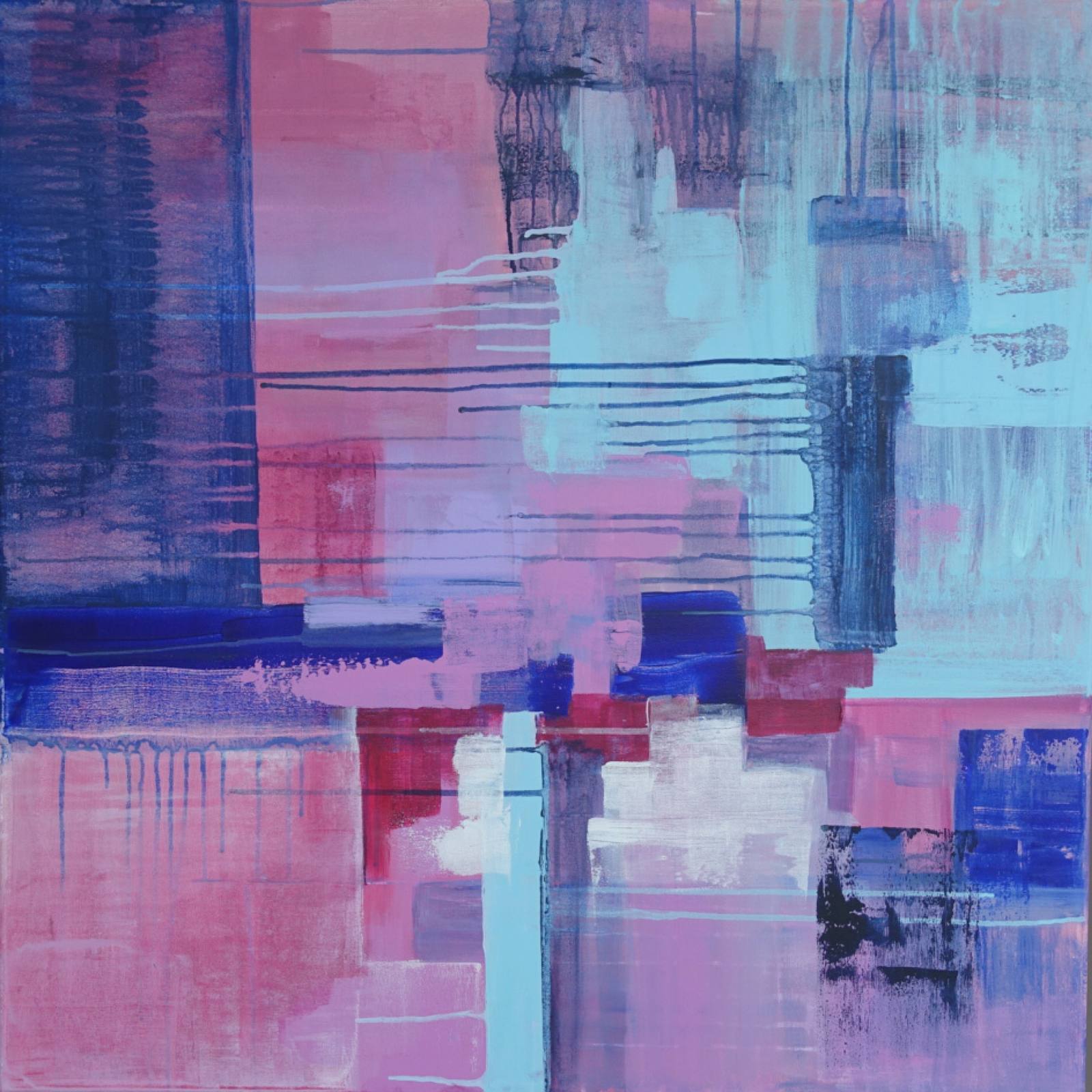 'City Abstract nr.2' 80 x 80 x 4 cm