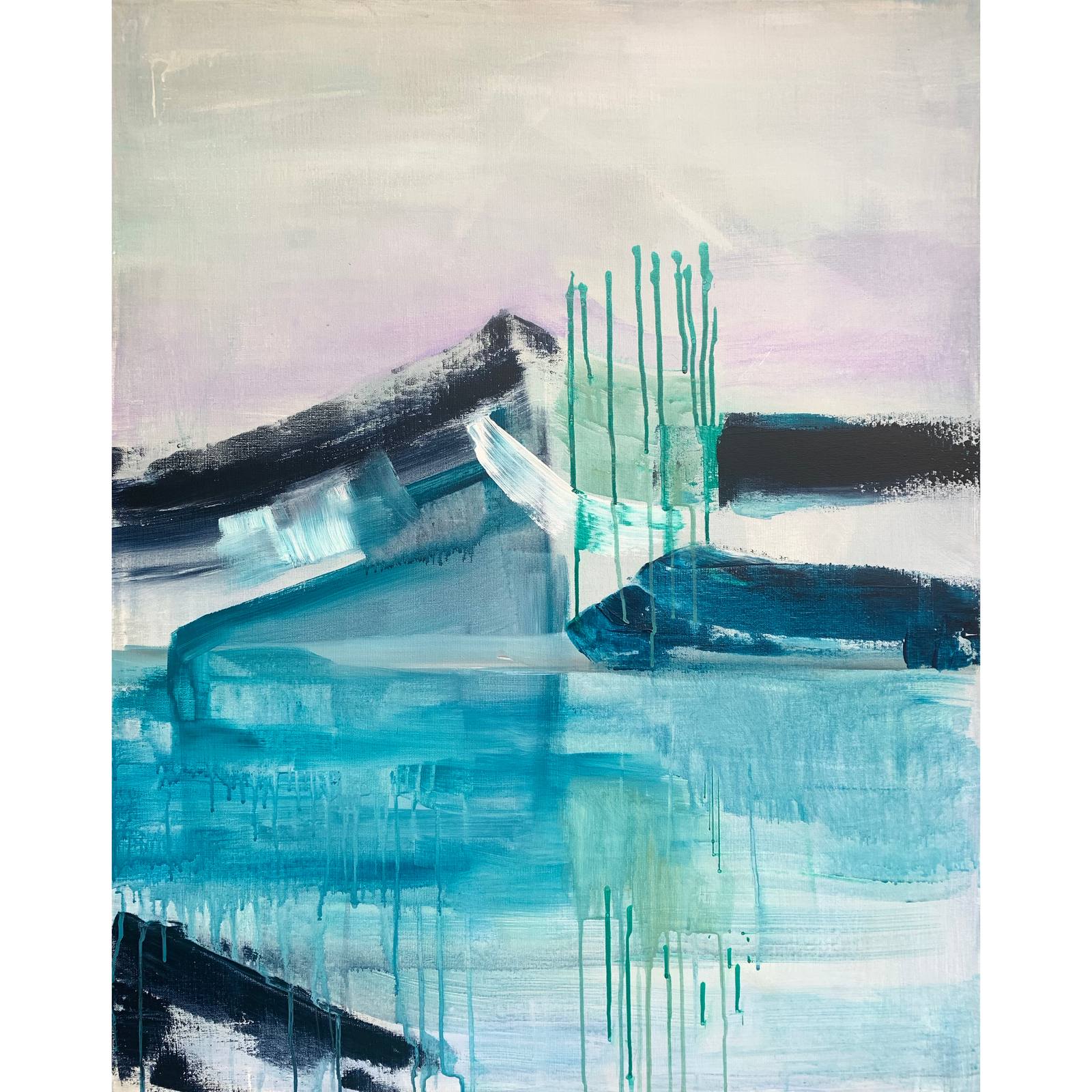 'Mountain Lake' 80 x 100 x 4 cm